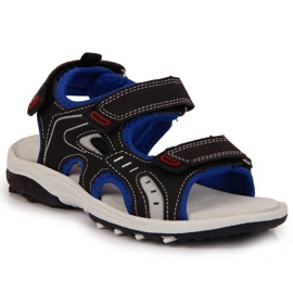 Velcro sandaler American Club Jr AM893A sorte