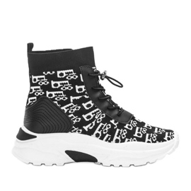 Erma sorte sneakers til kvinder hvid