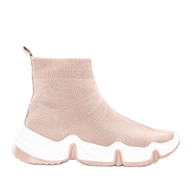 Terica brune high-top sneakers beige