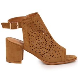 Gennembrudte sandaler T.Sokolski W SCA160 camel brun