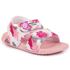Velcro-skumsandaler American Club Jr AM882A pink lyserød