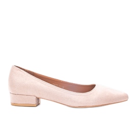 Beige højhælede pumps fra Jody