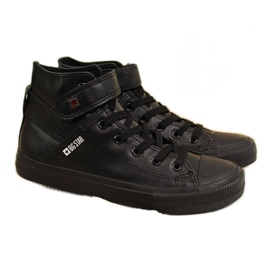 Sorte sneakers med velcro øko læder Big Star V274542