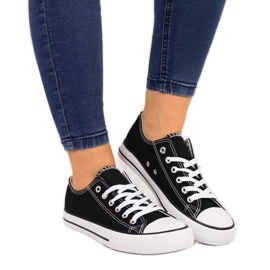 Atletico sorte lave sneakers i tekstil