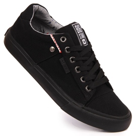 Sorte lave sneakers i tekstil Big Star AA274513