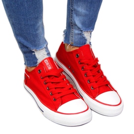 Røde sneakers lave røde Big Star DD274339