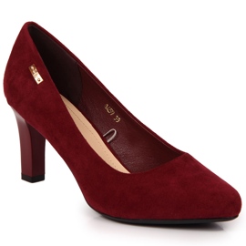 Sergio Leone pumps i bordeaux ruskind rød