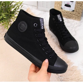 High-top sorte tekstilsneakers Big Star FF274A170