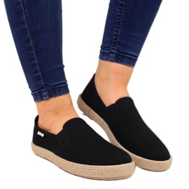 Kvinders slip on sorte espadriller Big Star DD274017