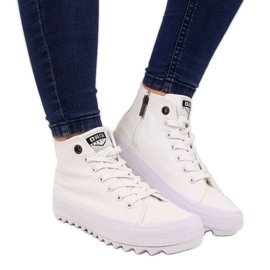 Hvide tekstilsneakers Big Star FF274241