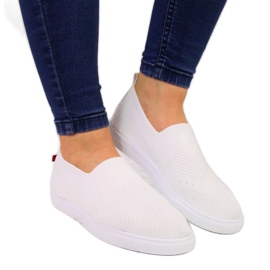 Kvinders hvide slip-on sneakers Big Star FF274A608