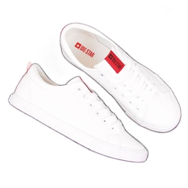Low-top hvide øko læder sneakers Big Star DD274685