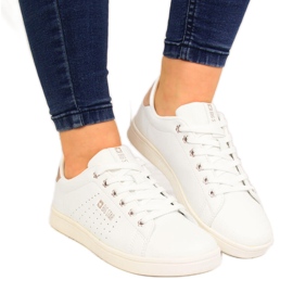 Lav-top hvide øko læder sneakers Big Star DD274583