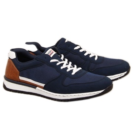 Mænds casual marineblå sportssko Rieker B5129 marine blå