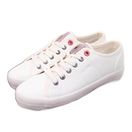Damesneakers low eco læder hvide Cross Jeans II2R4004C