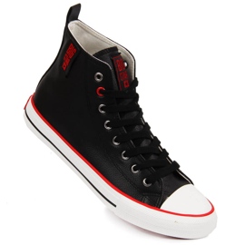 High-top sorte øko-læder sneakers Big Star JJ274131