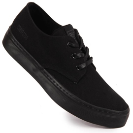 Sorte lave sneakers i tekstil Big Star JJ274089