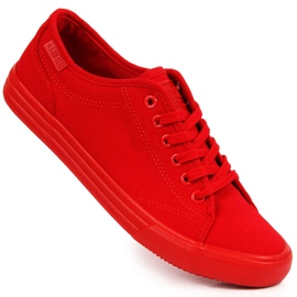 Lav-top tekstilsneakers alle røde Big Star JJ274068
