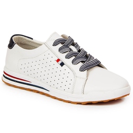 Hvide lædersneakers til kvinder Filippo