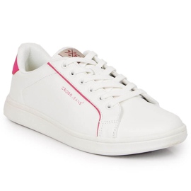 Hvide sneakers til kvinder med øko læder Cross Jeans JJ2R4024C