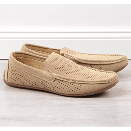 News Mænds beige gennembrudte loafers NYHEDER