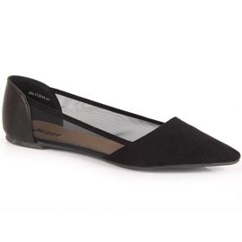 Women's Ballerinas Black Spitz Evento 8Bl71-2015 sort