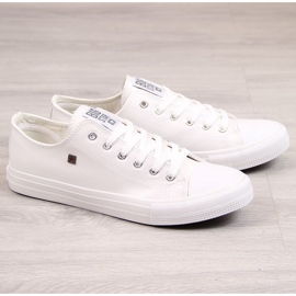 Hvide øko-lædersneakers til mænd Big Star V174347