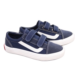Atletico marineblå velcro børnesneakers