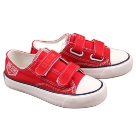 Red Big Star FF374063 lave børnesneakers med velcro rød