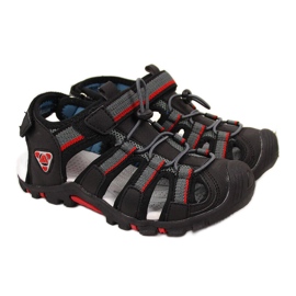 Drengesandaler med velcro sort American Club
