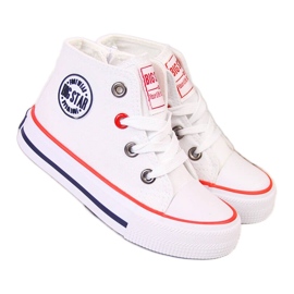 Hvide sneakers med lynlås til børn Big Star HH374083