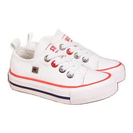 Børnesneakers lave hvide Big Star HH374089