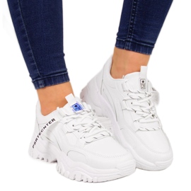 News Damesneakers med tyk sål hvid NYHED