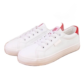 Børnesneakers lav øko læder hvid Big Star DD374134
