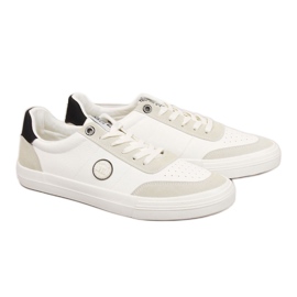 Mænds low-top hvidt øko læder Big Star II174009