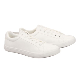 Mænds low-top hvidt øko læder Big Star II174028