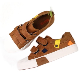 Lave sneakers til drenge lavet af øko læder kamel Big Star II374017 brun