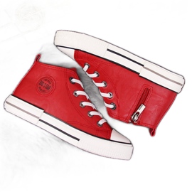 Børnesneakers øko læder rød Big Star II374005