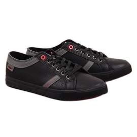Mænds low-top øko læder sorte sneakers Cross Jeans II1R4004C