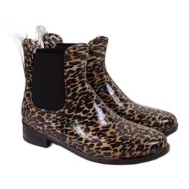 Dame-galocher Chelsea-støvler leopardbrune T.Sokolski