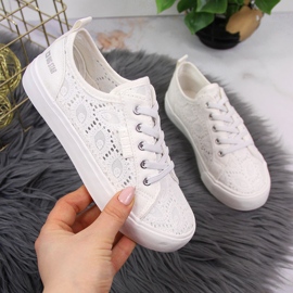 Hvide blonde pigesneakers Big Star JJ374012