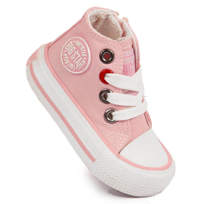 Pige-high-top pink sneakers Big Star HH374191 lyserød