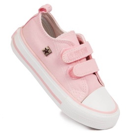 Sneakers til piger pink Velcro Big Star HH374099 lyserød