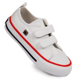 Hvide velcro børnesneakers Big Star HH374095