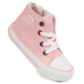 Sneakers til piger med lynlås Big Star HH374087 lyserød