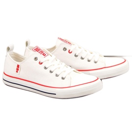 Hvide low-top sneakers til mænd Big Star JJ174062
