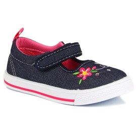 American Club jeans til pigesneakers marine blå lyserød