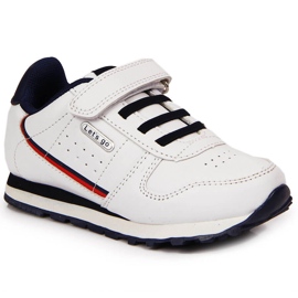 Hvide American Club velcro børnesportssko