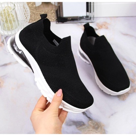 Damesportssko slip on sort Potocki