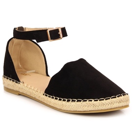 Sorte espadrillesandaler til kvinder Jezzi